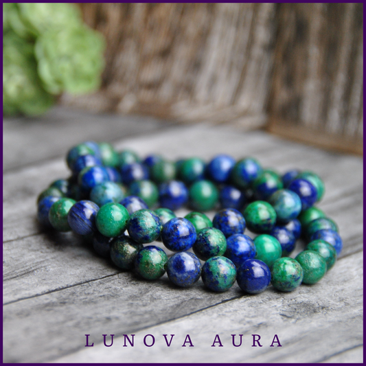 Lapis Lazuli & Chrysocolla 8mm Gemstone Bracelet