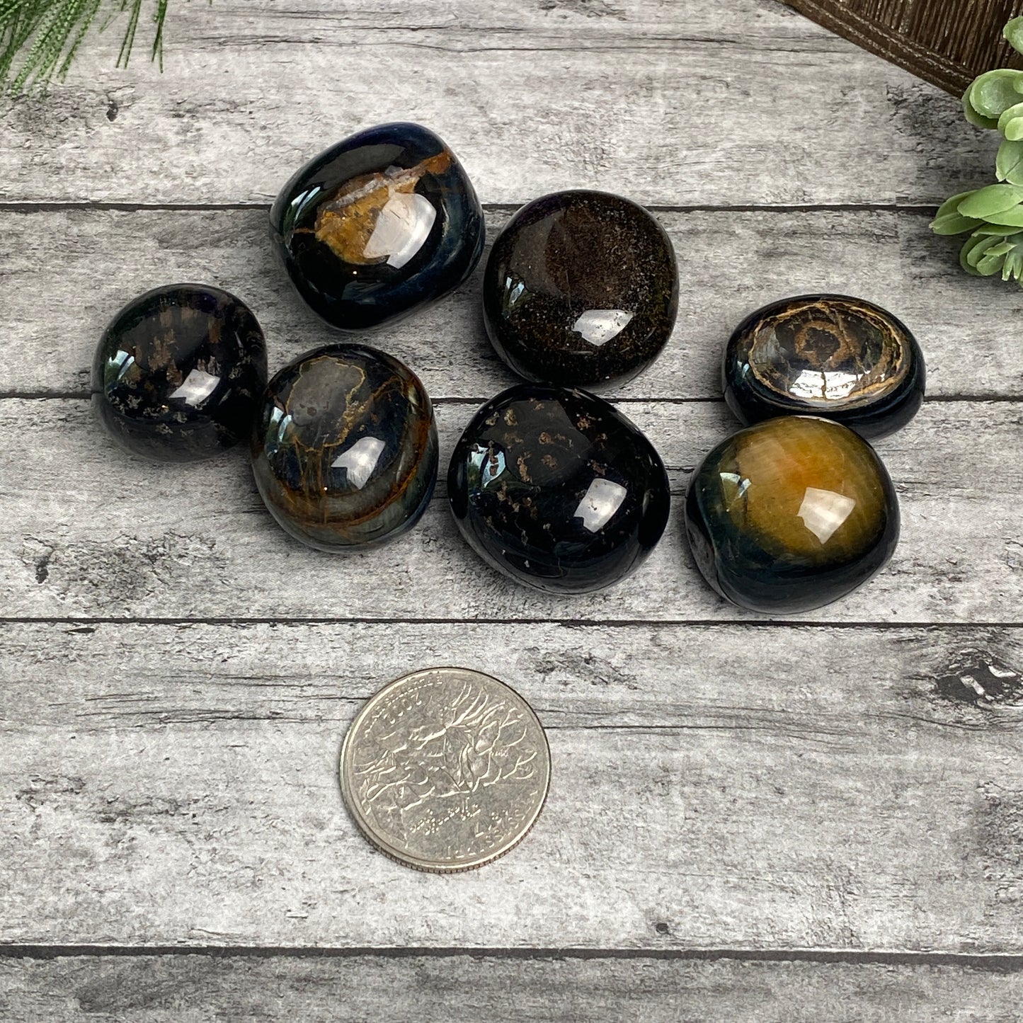 Blue Tiger’s Eye Tumbled Pocket Stone