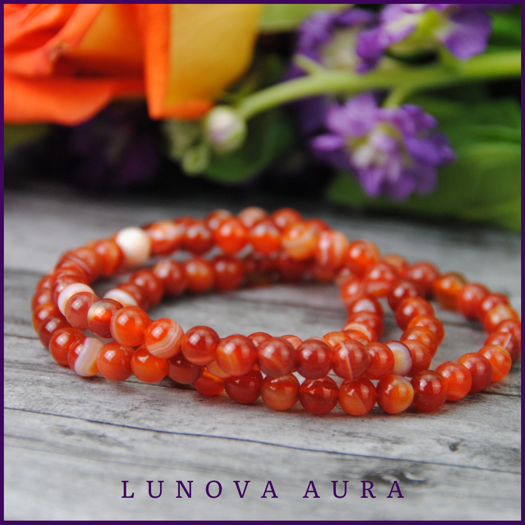 Carnelian Crystal Gemstone Bracelet