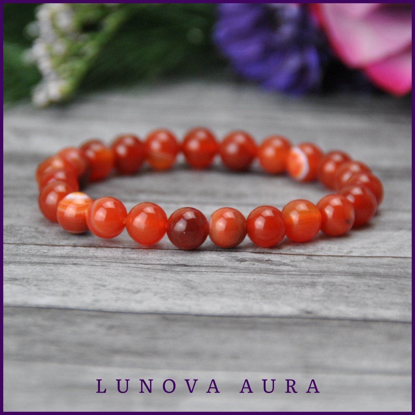 Carnelian Crystal Gemstone Bracelet