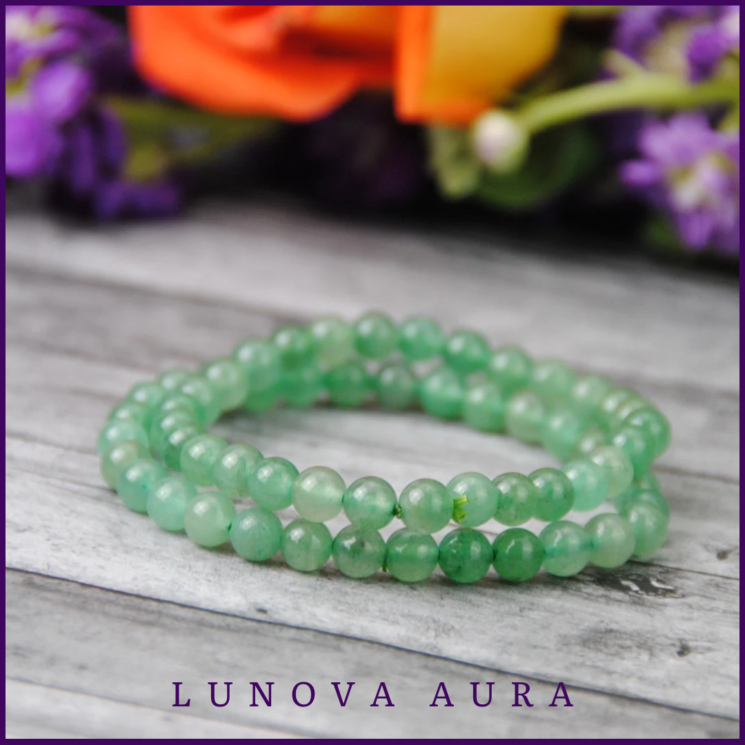 Green Aventurine 6mm Crystal Gemstone Bracelet