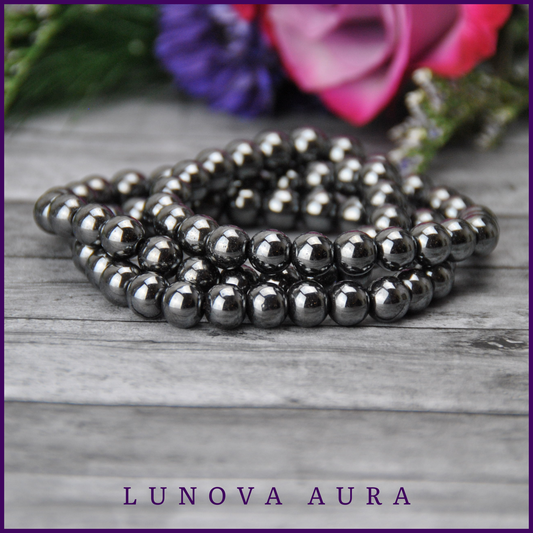 Hematite Gemstone 8mm Bracelet