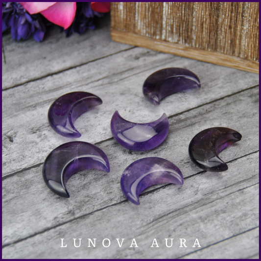 Amethyst Mini Crescent Moons