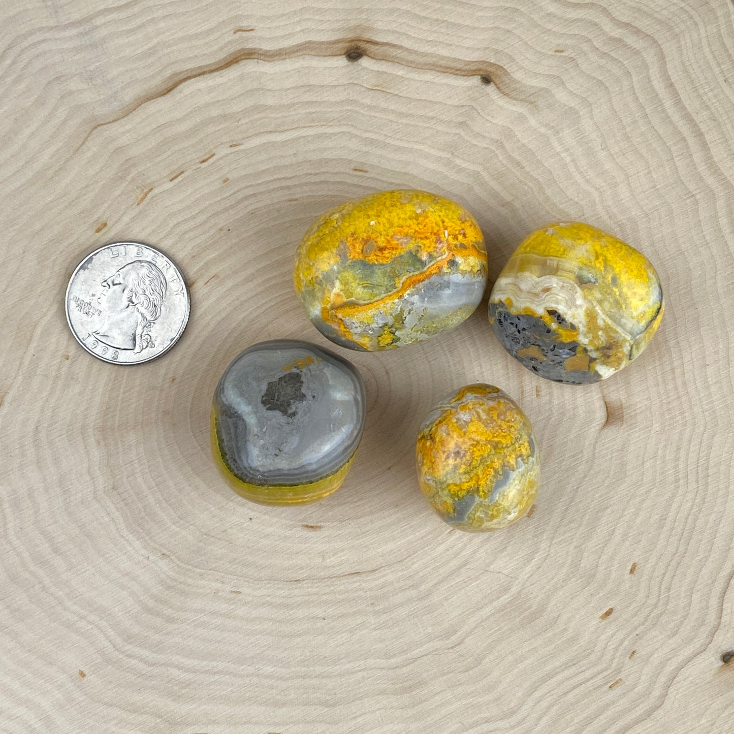 Bumble Bee Jasper Tumbled Pocket Stone