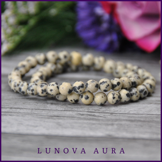 Dalmatian Jasper 6mm Gemstone Bracelet