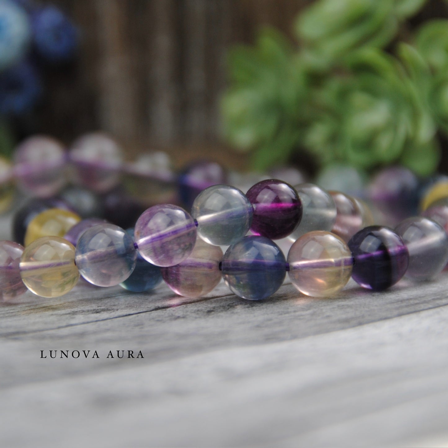 Candy Fluorite 8mm Gemstone Bracelet