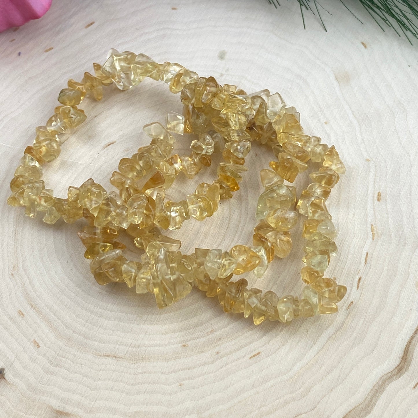 Citrine Gemstone Chip Bracelet