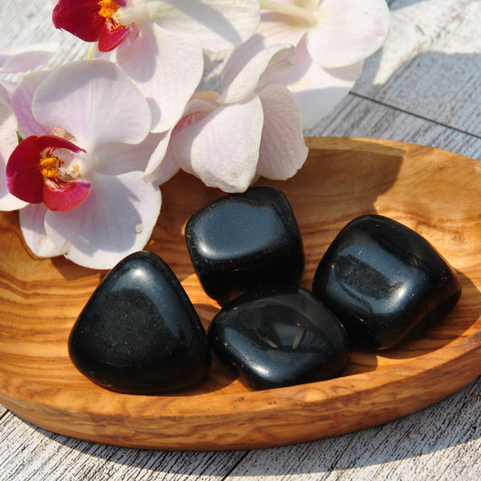 Black Obsidian Tumbled Pocket Stone