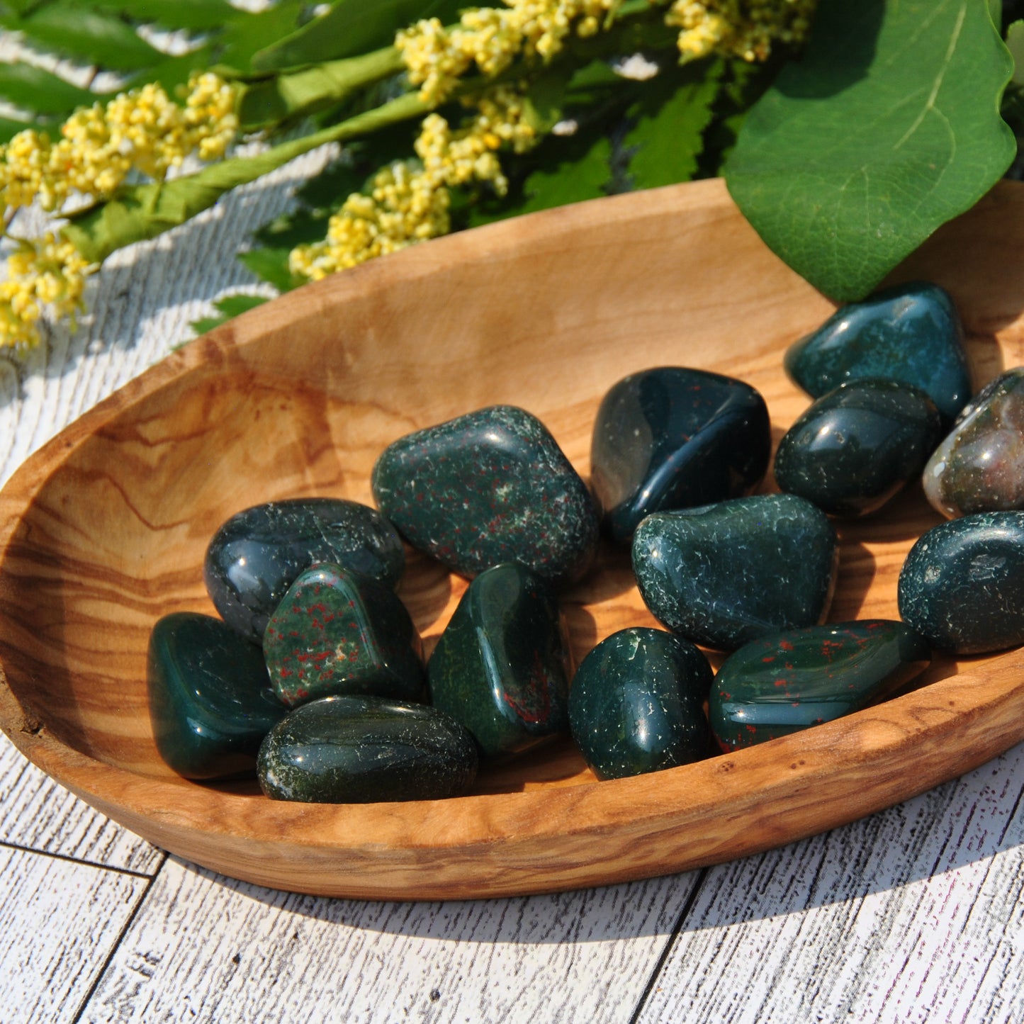 Bloodstone Tumbled Pocket Stone