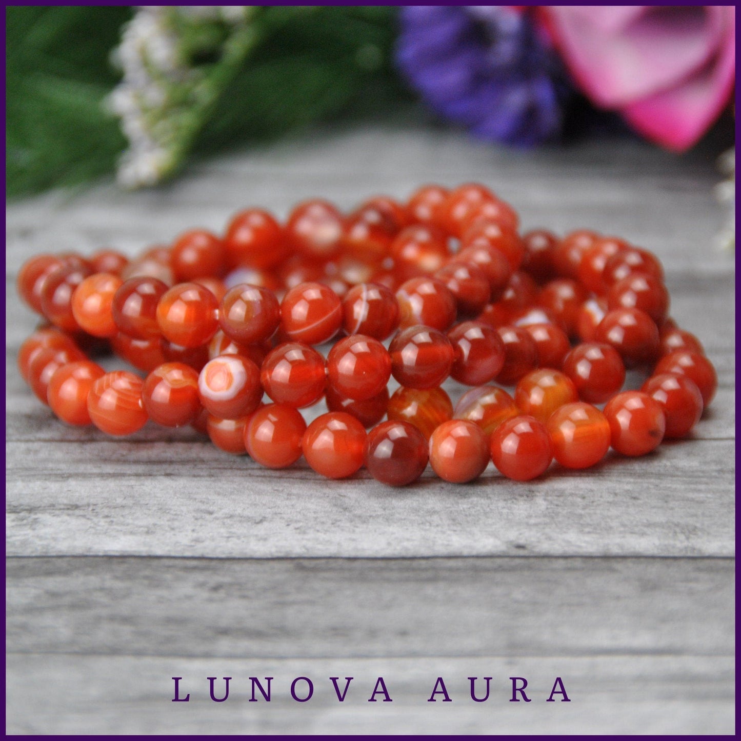 Carnelian Crystal Gemstone Bracelet