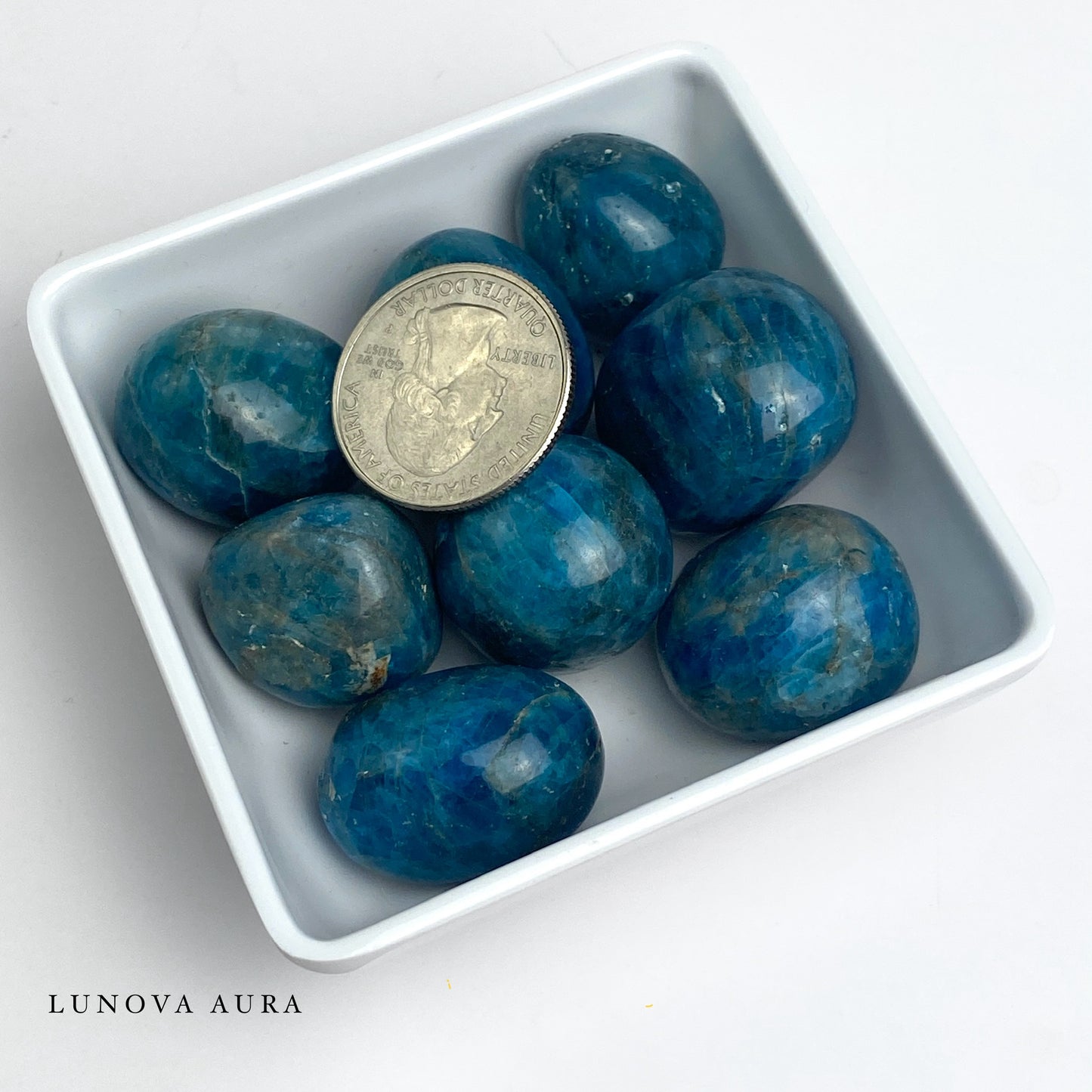 Blue Apatite Tumbled Pocket Stone