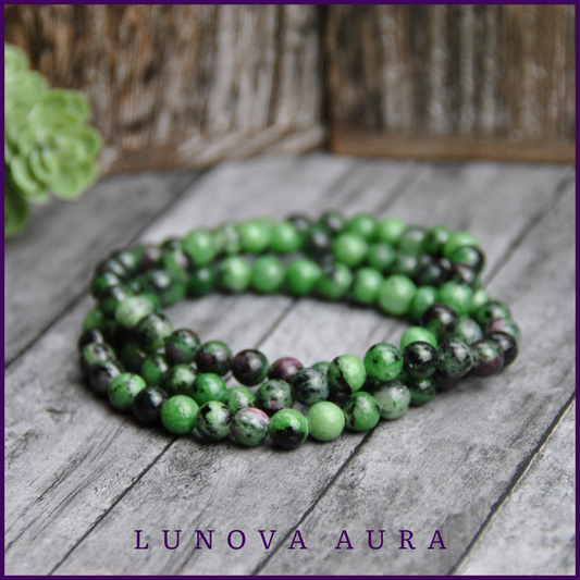 Ruby Zoisite 6mm Gemstone Bracelet