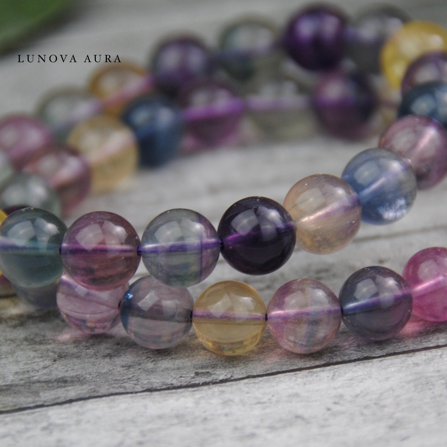 Candy Fluorite 8mm Gemstone Bracelet