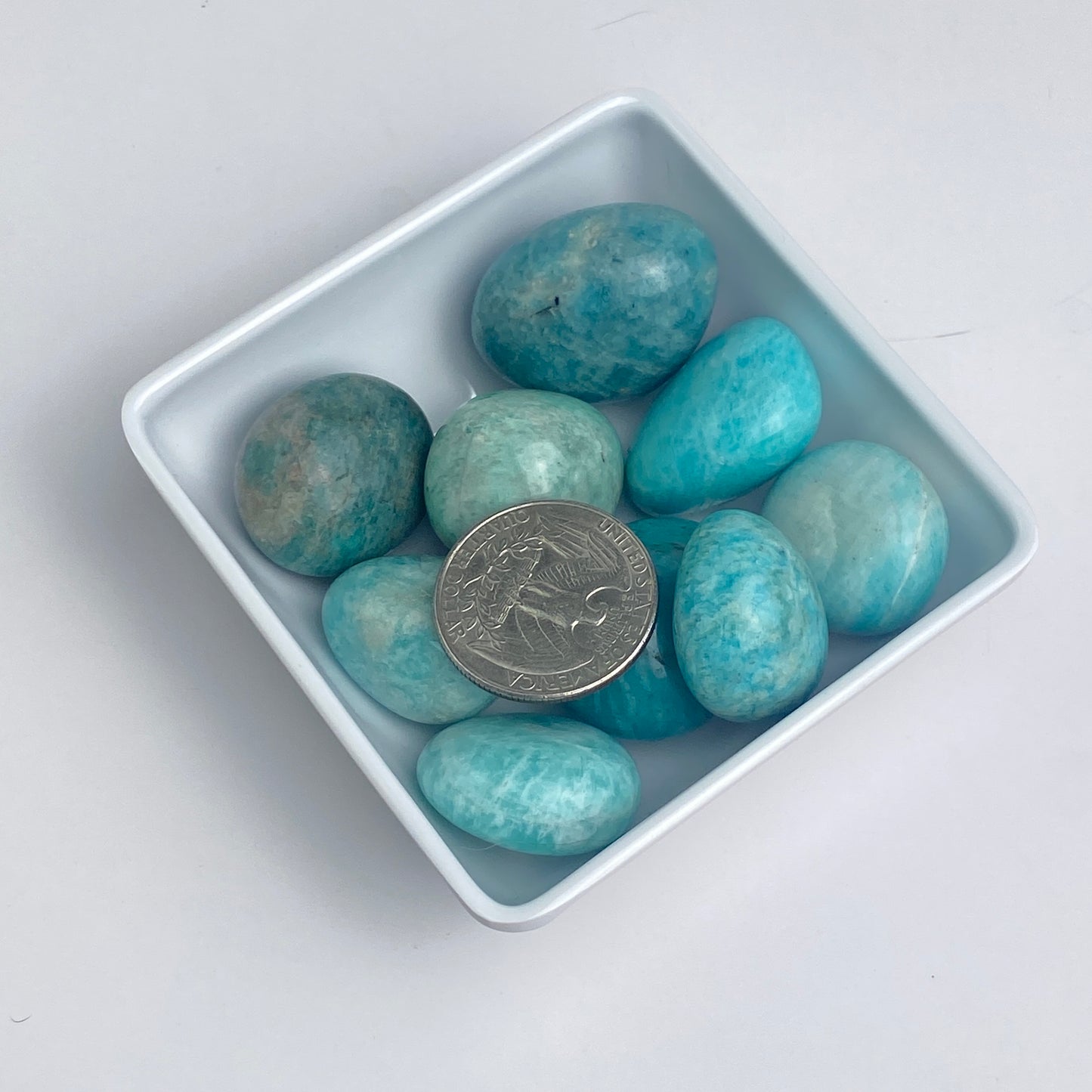 Amazonite Tumbled Smoky Pocket Stone