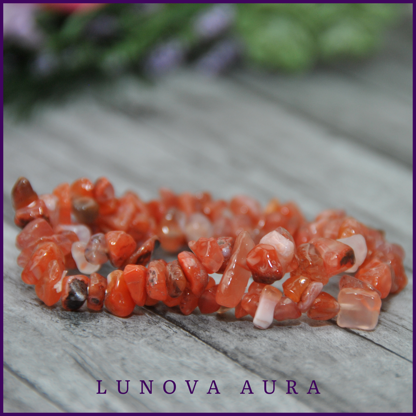 Carnelian Crystal Gemstone Bracelet