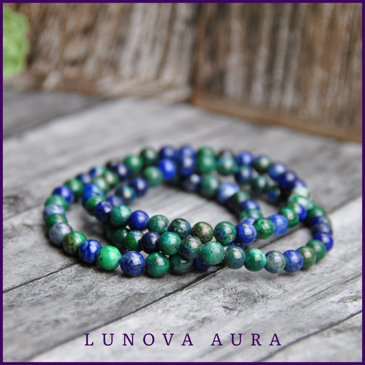 Lapis Lazuli & Chrysocolla 6mm Gemstone Bracelet