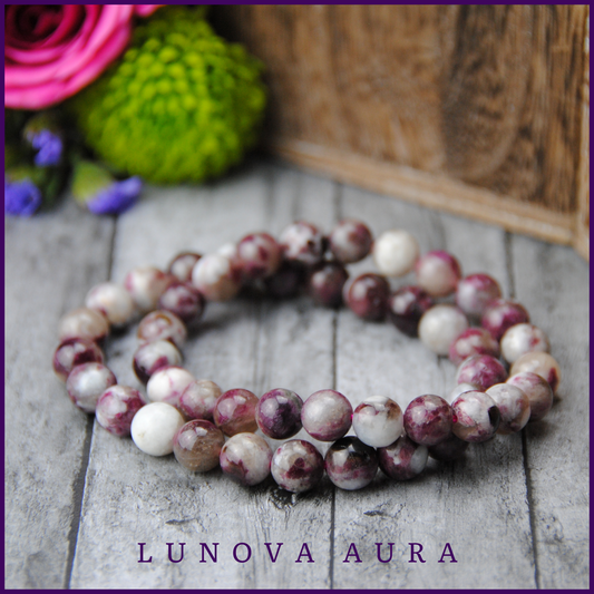 Pink Tourmaline 8mm Gemstone Bracelet