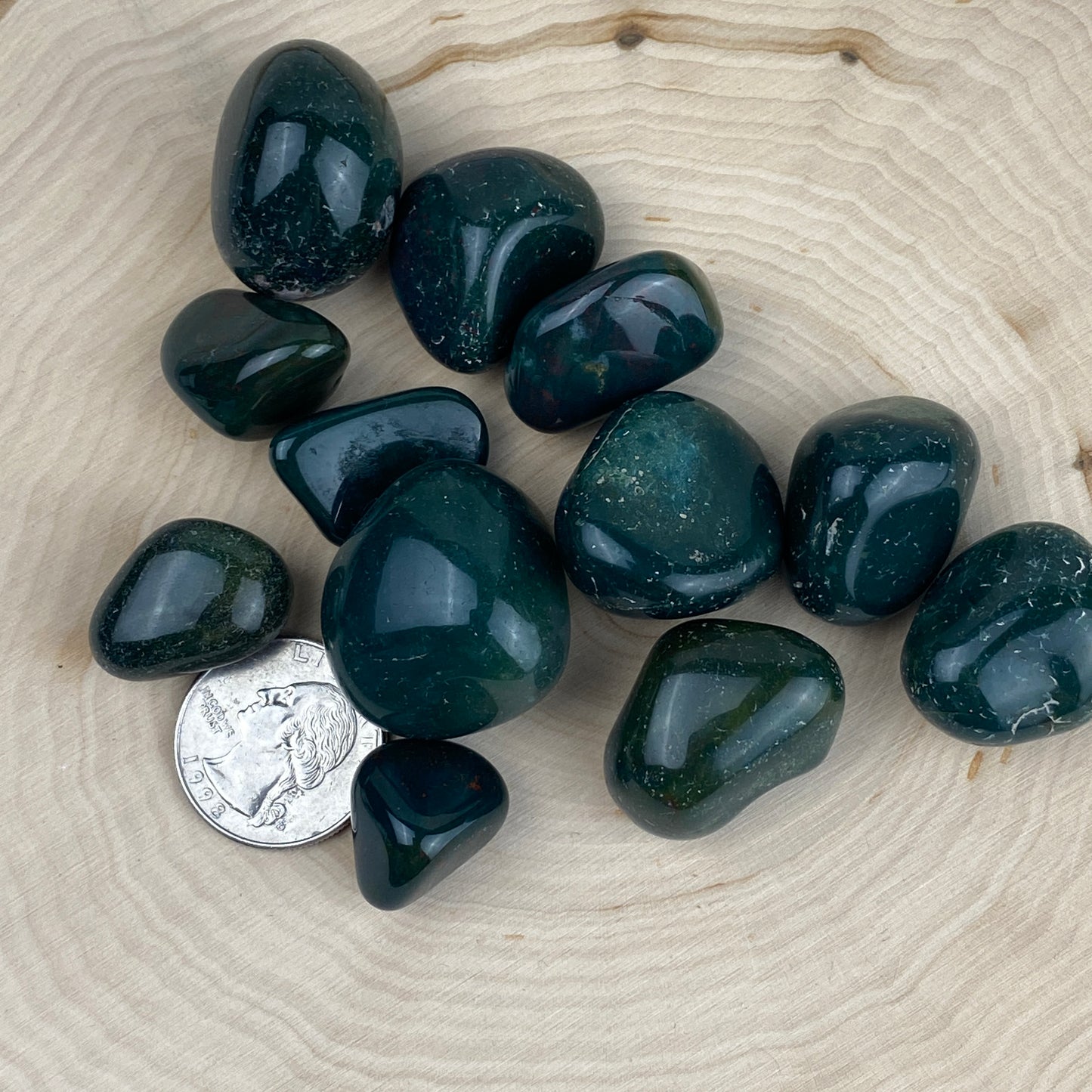 Bloodstone Tumbled Pocket Stone