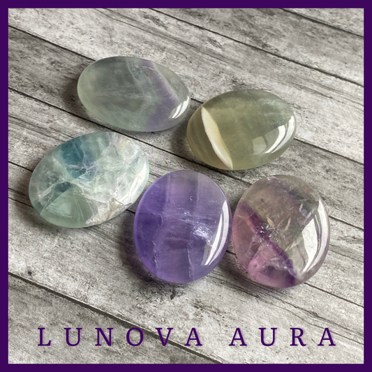 Rainbow Fluorite Palm Stone