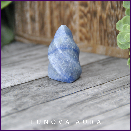 Blue Aventurine Mini Flame Carving