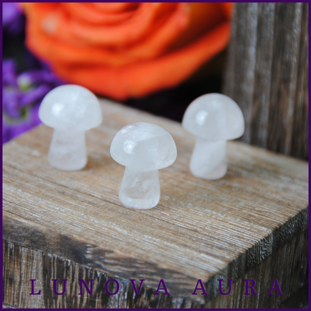 Clear Quartz Mini Mushroom Carving