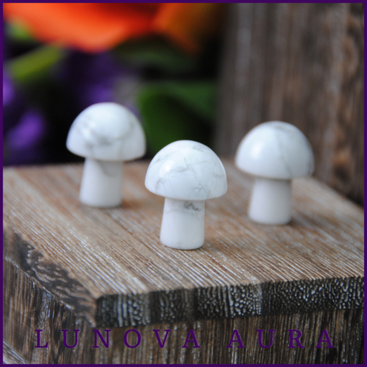 Howlite Mini Mushroom Carving