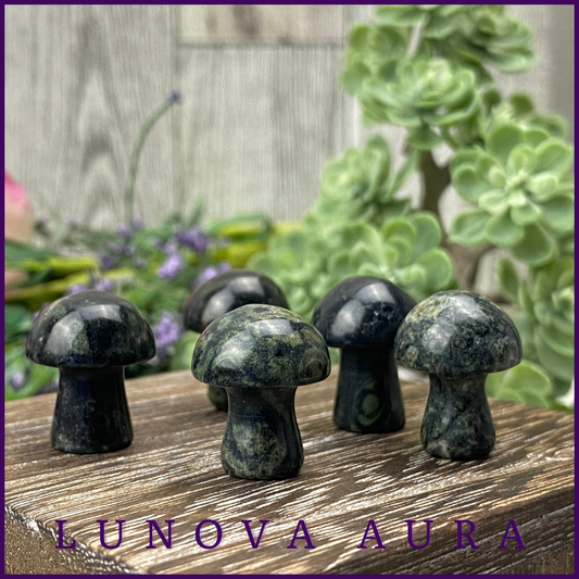 Kambaba Jasper Mini Mushroom Carving