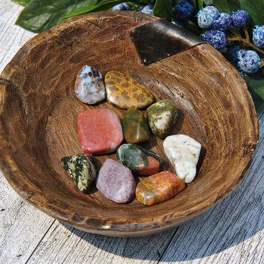 Ocean Jasper Tumbled Pocket Stone