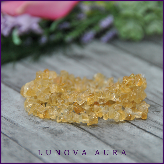 Citrine Gemstone Chip Bracelet