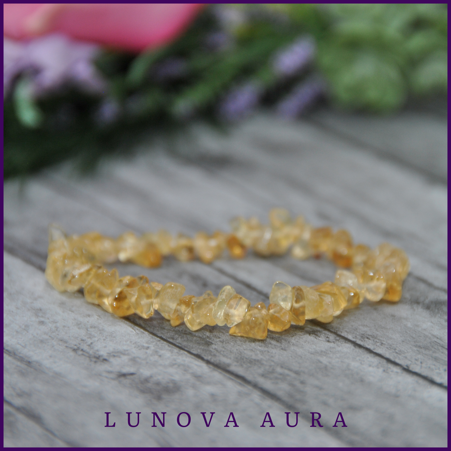 Citrine Gemstone Chip Bracelet