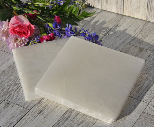 Selenite Square Large 6" Charging Plate