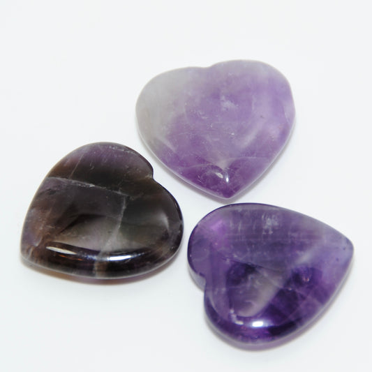 Amethyst Gemstone Heart Carving